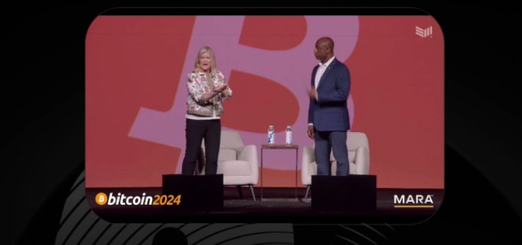 Cynthis Lummis và Tim Scott tại Bitcoin 2024