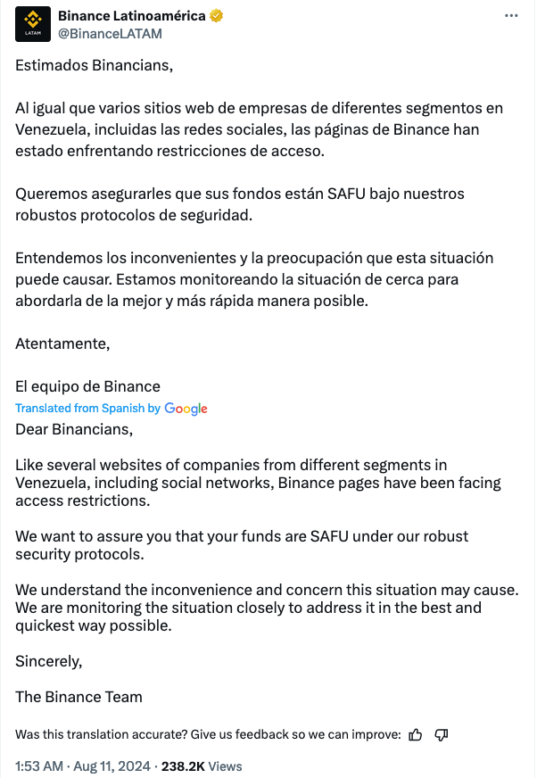 Nguồn: Binance Latinoamerica