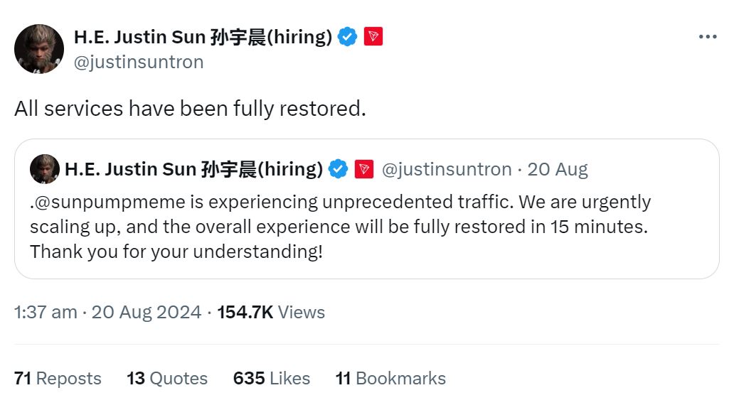 Nguồn: H.E. Justin Sun