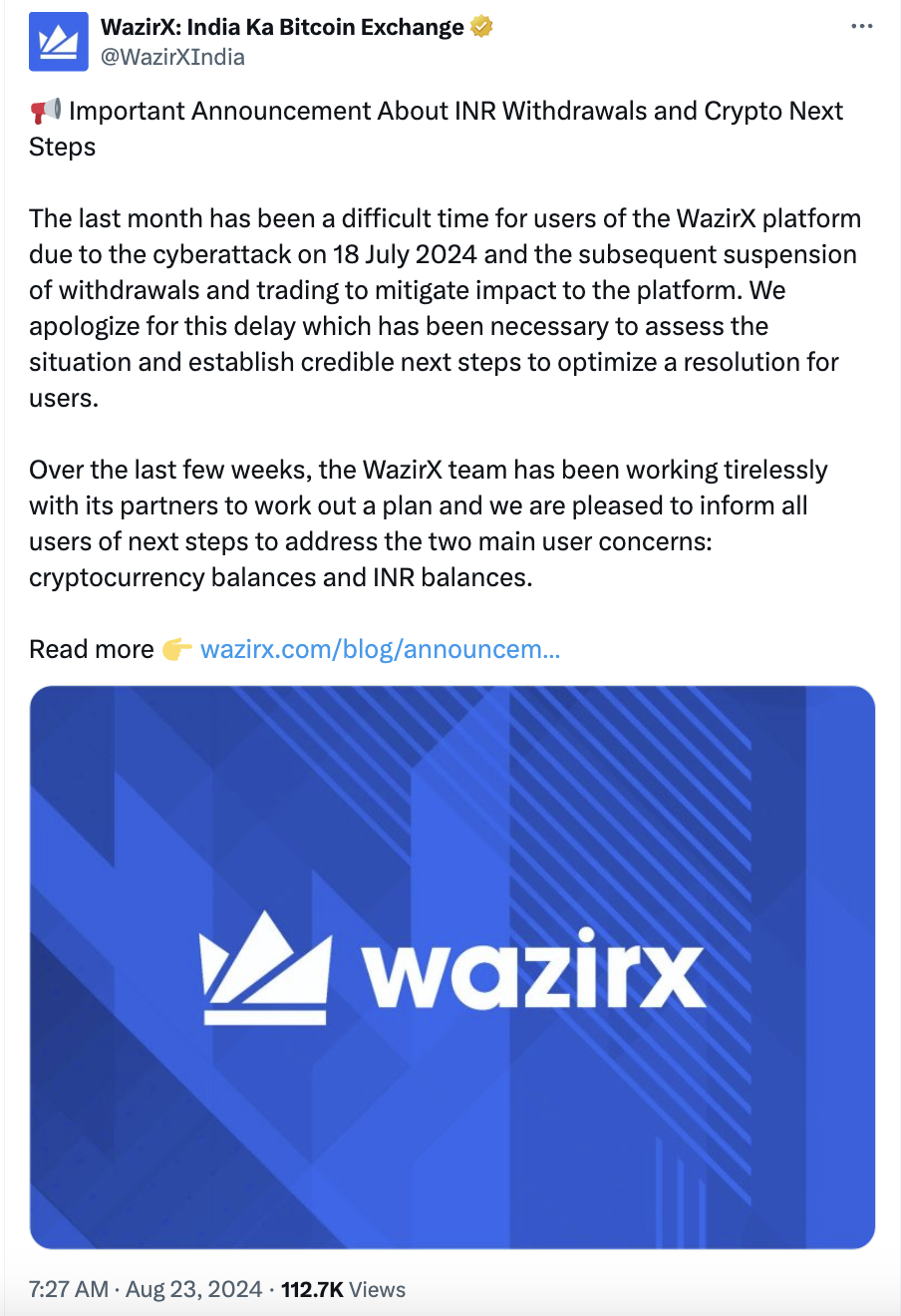 Nguồn: WazirX