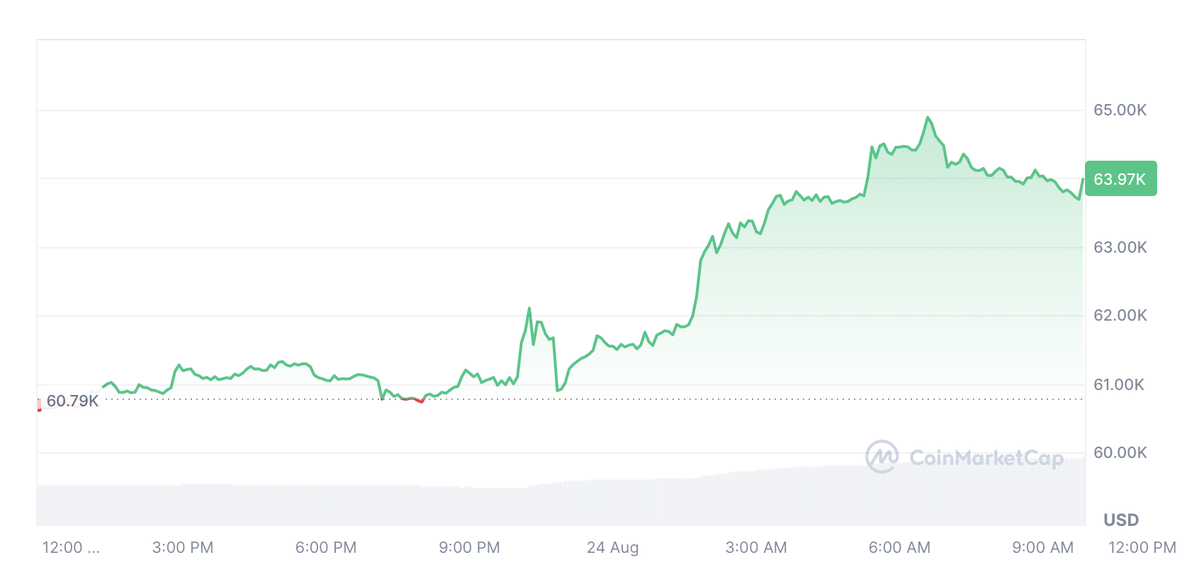 Giá Bitcoin tăng vọt