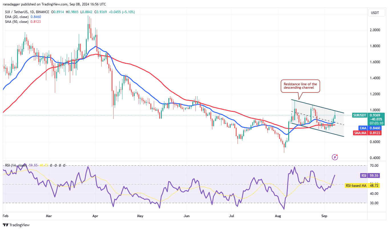 SUI/USDT daily chart