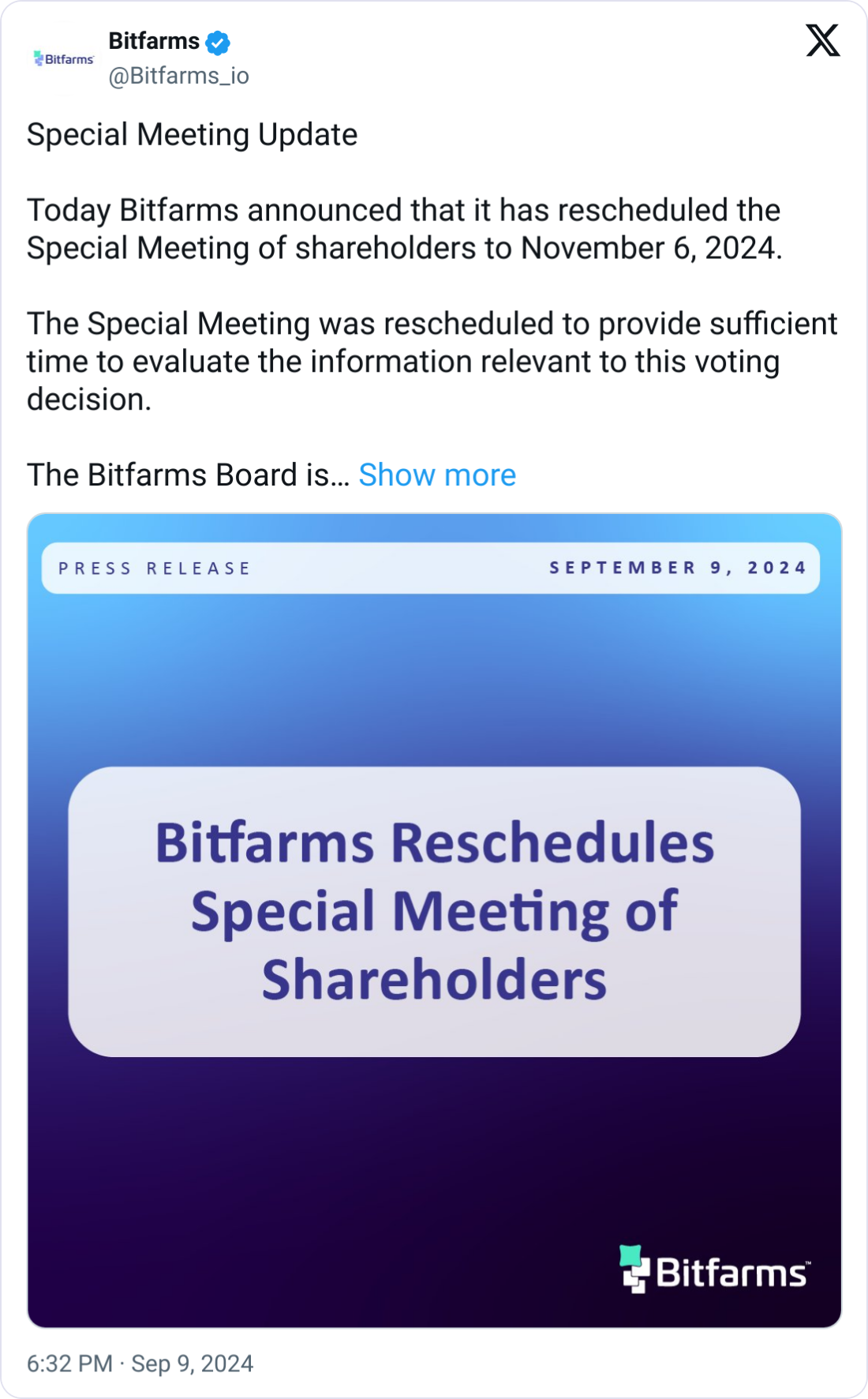 Nguồn: Bitfarms