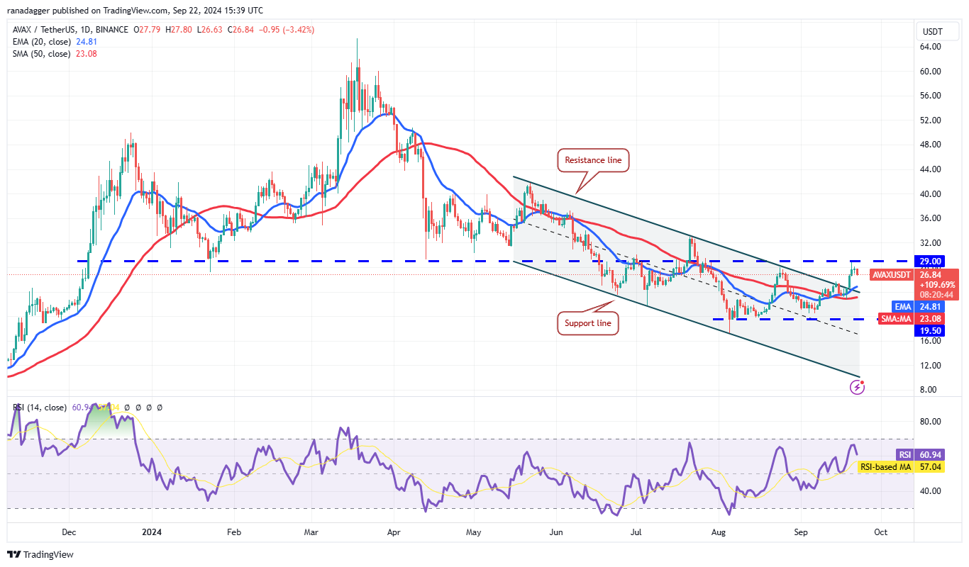 AVAX/USDT daily chart