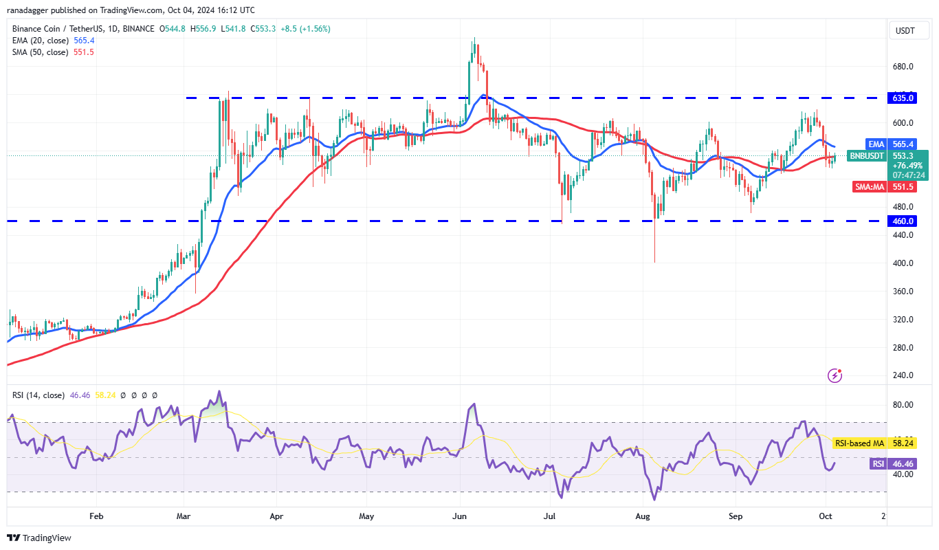 BNB/USDT daily chart