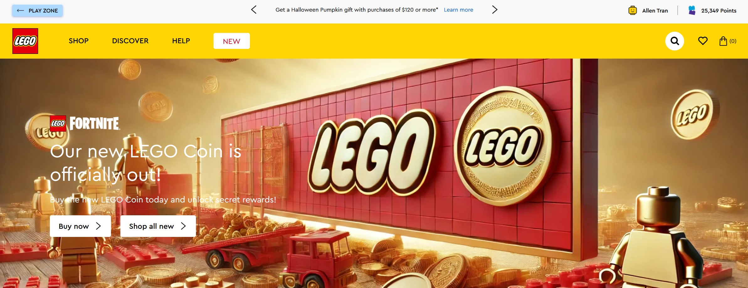 Quảng cáo giả mạo của token “LEGO Coin” trước khi bị gỡ bỏ.