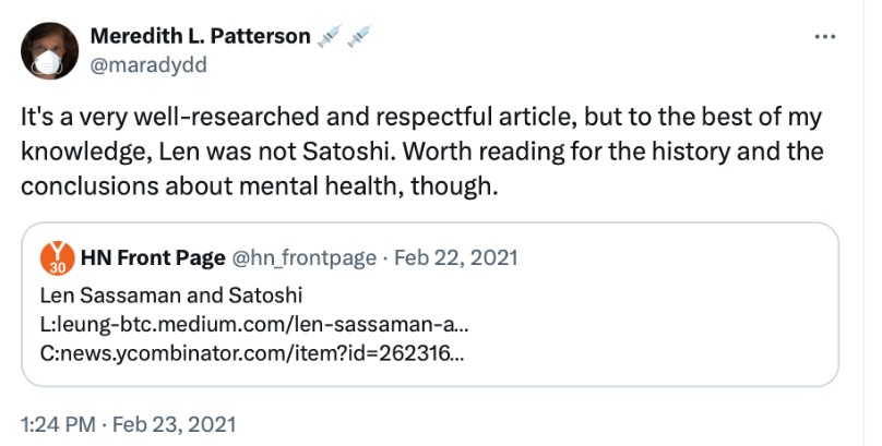 Satoshi Nakamoto, Privacy